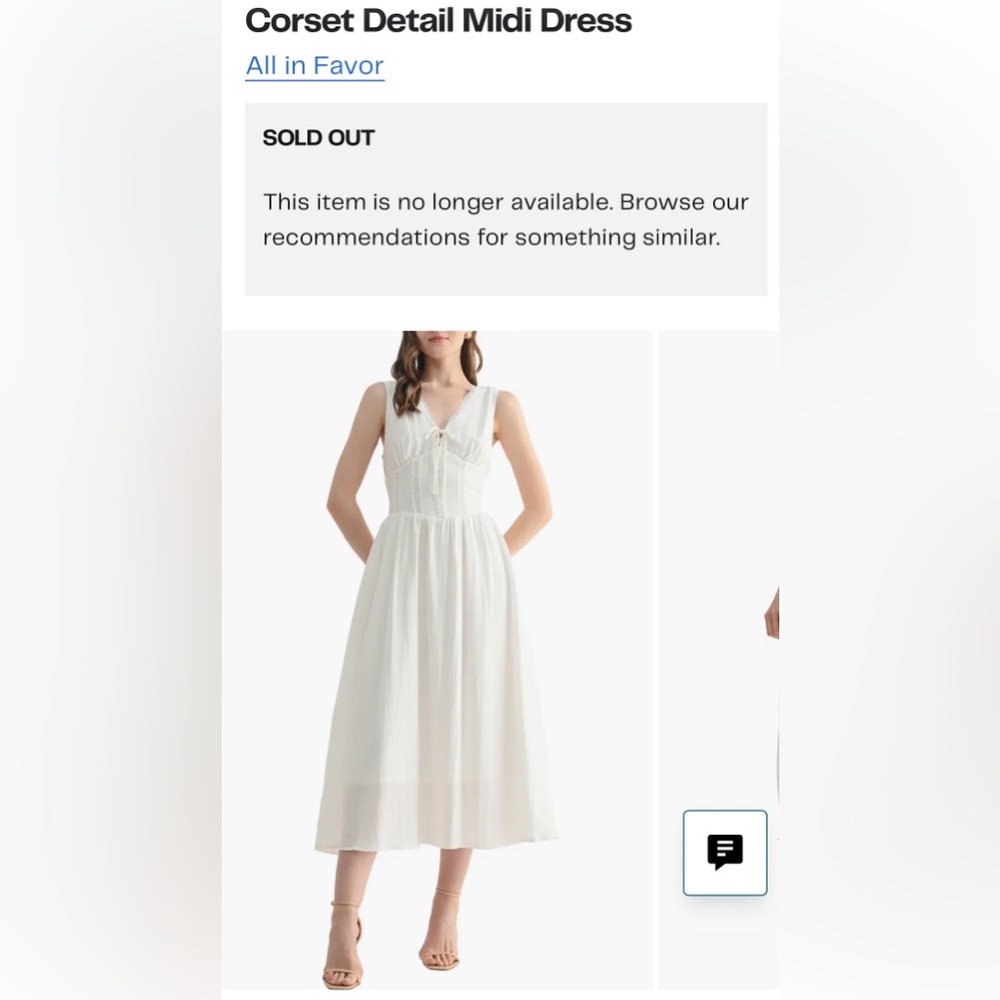 All in Favor White Corset Detail Midi Dress